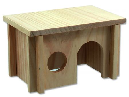 Domek SMALL ANIMAL dřevěný hladký 20 x 13 x 12 cm