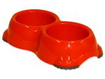 Dvojmiska DOG FANTASY plastová protiskluzová oranžová 2 x 645 ml