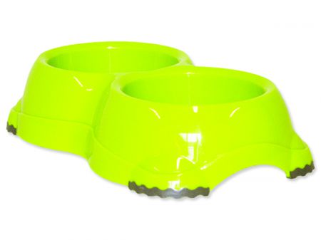 Dvojmiska DOG FANTASY plastová protiskluzová zelená 2 x 645 ml
