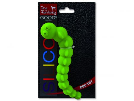 Hračka DOG FANTASY silikonový červík světle zelený