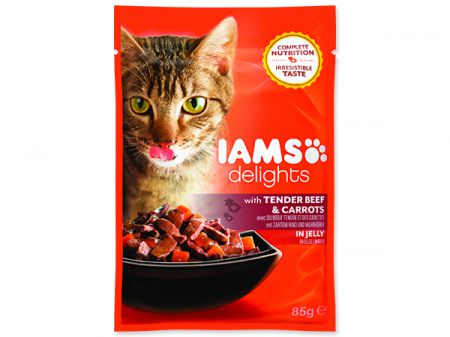Kapsička IAMS cat delights beef & carrot in jelly - 85g