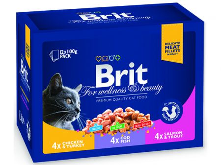 Kapsičky BRIT Premium Cat Family Plate Poultry + Fish - 1200g