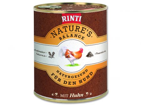 Konzerva RINTI Nature‘s balance kuře + hnědá rýže + vejce - 800g