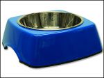 Miska DOG FANTASY nerezová čtvercová modrá 18 cm - 0,35l