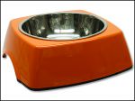 Miska DOG FANTASY nerezová čtvercová oranžová 22,5 cm - 0,7l