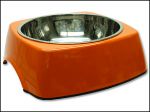 Miska DOG FANTASY nerezová čtvercová oranžová 27,7 cm - 1,4l