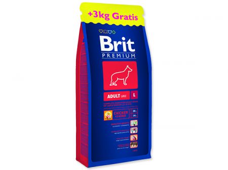 BRIT Premium Adult L 15 +3 kg ZDARMA - 18kg