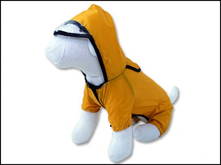 Pláštěnka DOG FANTASY s nohavicemi žlutá XL