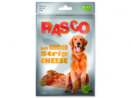 Pochoutka RASCO proužky kuřecí se sýrem - 80g