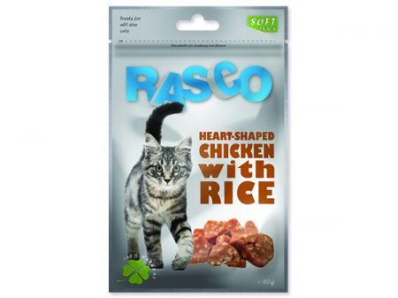 Pochoutka RASCO srdíčka z kuřecího masa + rýže - 80g