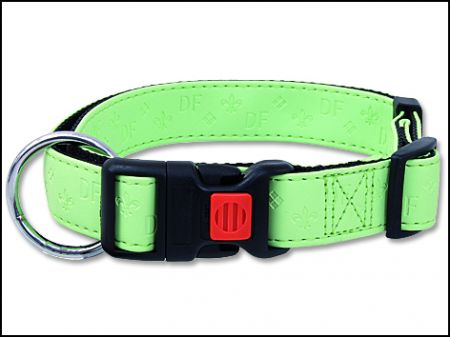 Obojek DOG FANTASY Classic zelený 45-65 cm