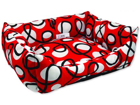 Sofa DOG FANTASY voděodolné Vejce červeno-černé 120 cm