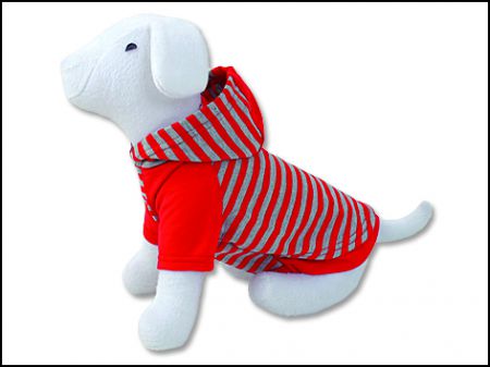 Triko DOG FANTASY s kapucí červené M/L