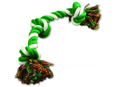 Uzel DOG FANTASY bavlněný zeleno-bílý 3 knoty 50 cm