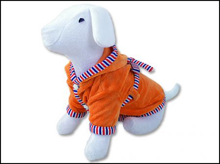 Župan DOG FANTASY s kapucí oranžový M/L