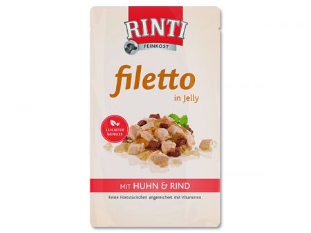 Kapsička RINTI Filetto kuře + hovězí v želé - 125g