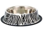 Miska DOG FANTASY nerezová s gumou zebra 20 cm - 0,45l