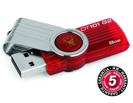 Flash USB 8GB DataTraveler 101 Generace 2 (Červený)
