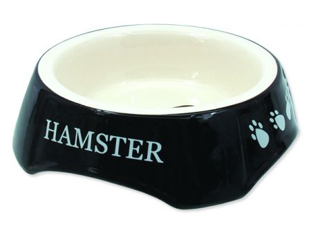 Miska SMALL ANIMALS potisk Hamster černá 13 cm
