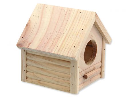 Domek SMALL ANIMALS budka dřevěný 12 x 12 x 13,5 cm