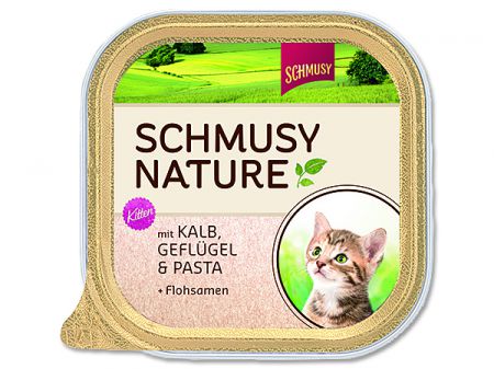 Vanička SCHMUSY Nature Kitten telecí + drůbež - 100g