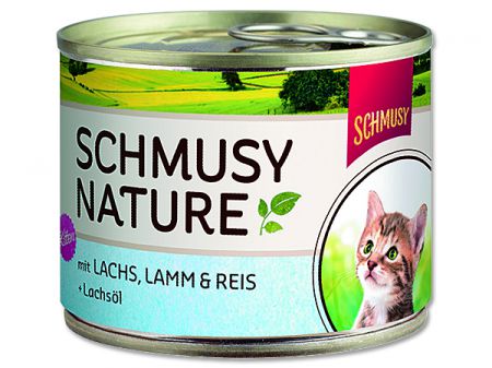 Konzerva SCHMUSY Nature Kitten losos + jehně - 190g