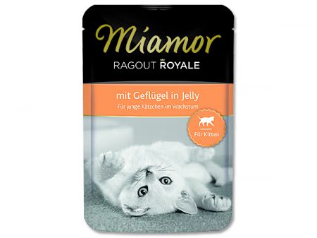 Kapsička MIAMOR Ragout Royale Kitten drůbeží v želé - 100g