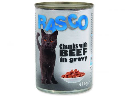 Konzerva RASCO Cat hovězí kousky ve šťávě - 415g