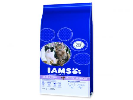 IAMS Cat Multicat Chicken / Salmon - 15kg