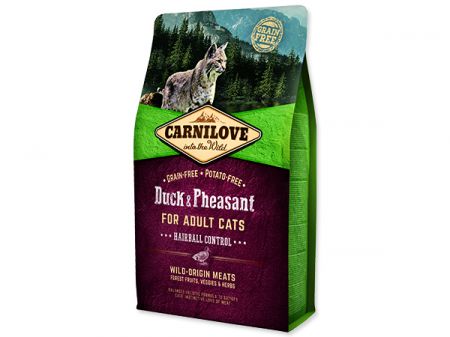 CARNILOVE Duck and Pheasant Adult Cats Hairball Control - 2kg