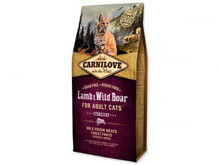 CARNILOVE Lamb and Wild Boar Adult Cats Sterilised - 6kg