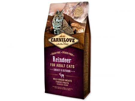 CARNILOVE Reindeer Adult Cats Energy and Outdoor - 6kg