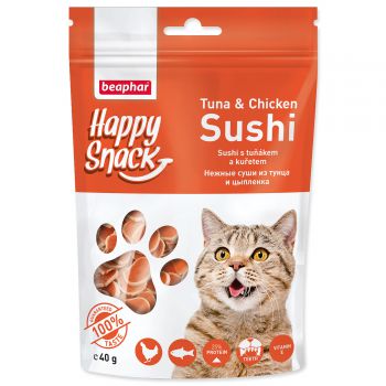 Pochoutka BEAPHAR Happy Snack Cat sushi s tuňákem a kuřetem - 40g
