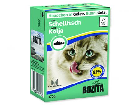 Kousky v želé BOZITA Cat s korýši - Tetra Pak - 370g