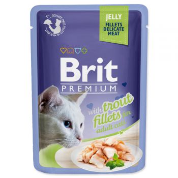 Kapsička BRIT Premium Cat Delicate Fillets in Jelly with Trout - 85g