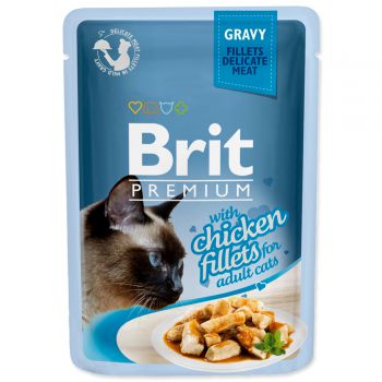 Kapsička BRIT Premium Cat Delicate Fillets in Gravy with Chicken - 85g