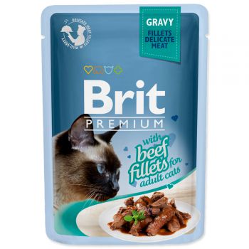 Kapsička BRIT Premium Cat Delicate Fillets in Gravy with Beef - 85g