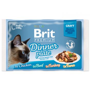 Kapsičky BRIT Premium Cat Delicate Fillets in Gravy Dinner Plate - 340g