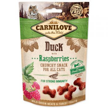 CARNILOVE Cat Crunchy Snack Duck with Raspberries with fresh meat - 50g