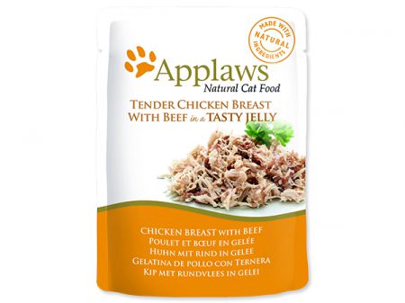Kapsička APPLAWS Cat Pouch Chicken with Beef in Jelly - 70g