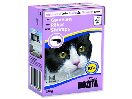 Kousky v omáčce BOZITA Cat s krevetami - Tetra Pak - 370g
