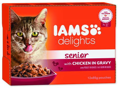 Kapsičky IAMS Cat Senior Delights Chicken in Gravy multipack - 1020g