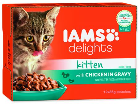 Kapsičky IAMS Kitten Delights Chicken in Gravy multipack - 1020g