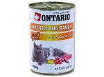 Konzerva ONTARIO Cat Chicken, Rabbit, Salmon Oil - 400g