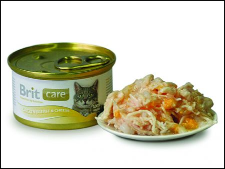 Konzerva BRIT Care Cat Chicken Breast & Cheese - 80g