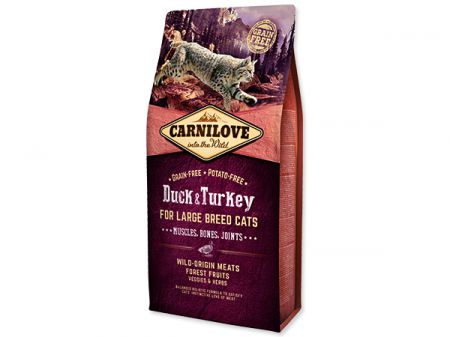 CARNILOVE Duck and Turkey Large Breed Cats Muscles, Bones, Joints - 6kg