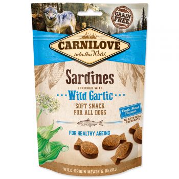 CARNILOVE Dog Semi Moist Snack Sardines enriched with Wild garlic - 200g