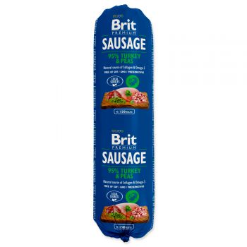 Salám BRIT Premium Dog Sausage Turkey & Peas - 800g