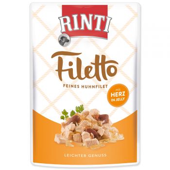 Kapsička RINTI Filetto kuře + kuřecí srdce v želé - 100g
