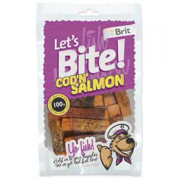 Snack BRIT Dog Let’s Bite Cod’n’Salmon - 80g